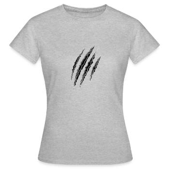 Kratzer - Frauen T-Shirt - Grau meliert - Vorne - AI Model Female 172 dark (172cm)