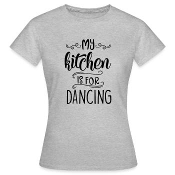 Lustige Kochgeschenke Küche fankitchen - Frauen T-Shirt - Grau meliert - Vorne - AI Model Female 172 dark (172cm)