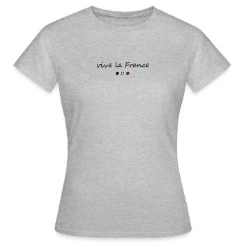 vive la France - T-shirt Femme - gris chiné - Devant - AI Model Female 172 dark (172cm)