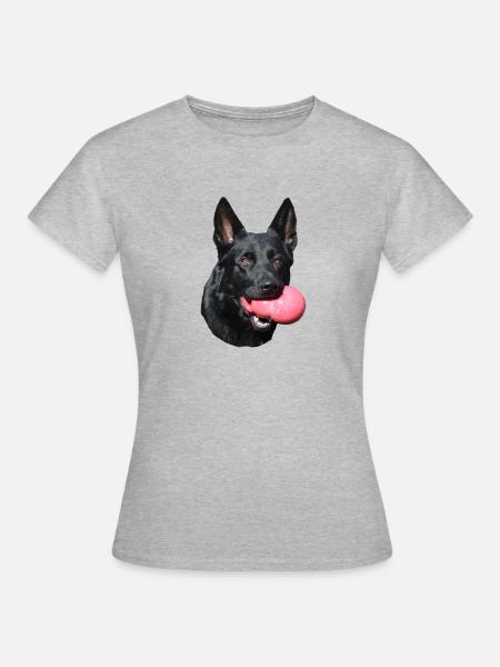 Schäferhund Deutscher Schäferhund schwarzer Hunde - Frauen T-Shirt - Grau meliert