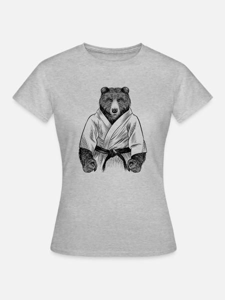 Judo Bär - Frauen T-Shirt - Grau meliert