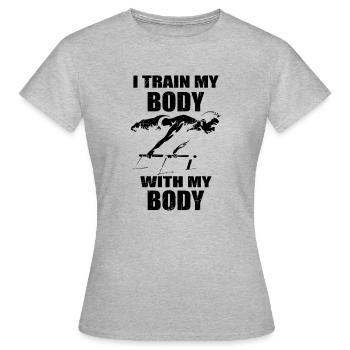 Workout Calisthenics Fitness Planks - Women's T-Shirt - heather grey - Front - AI Model Female 172 dark (172cm)