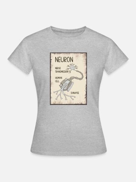 Neuronen - Frauen T-Shirt - Grau meliert