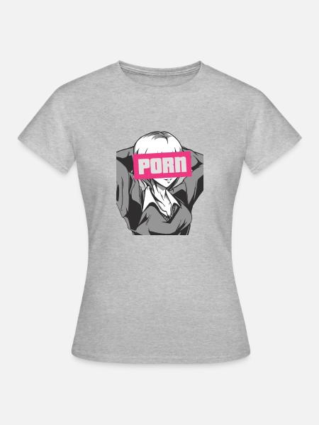 manga porn - Frauen T-Shirt - Grau meliert