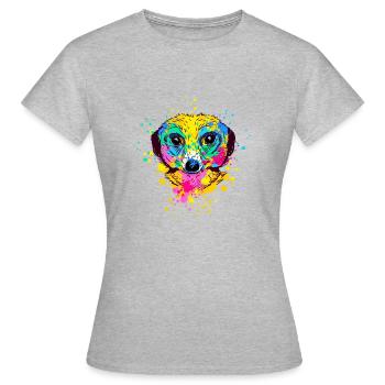 Meerkat Colorful - Mothers Day Father Day Gift - Women's T-Shirt - heather grey - Front - AI Model Female 172 dark (172cm)