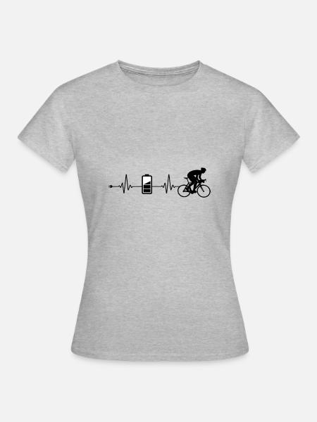 Vélo Cadeaux Cyclistes - T-shirt Femme - gris chiné