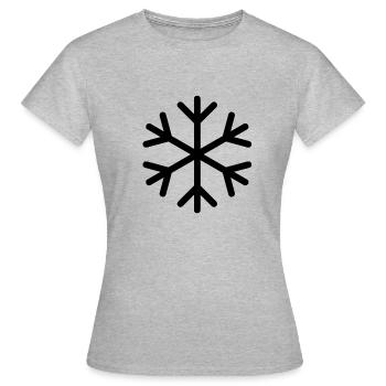 Flocon de neige - T-shirt Femme - gris chiné - Devant - AI Model Female 172 dark (172cm)