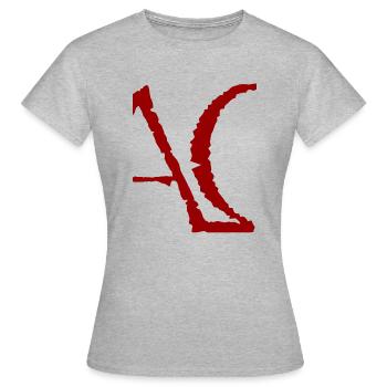 Alpha-Omega - Frauen T-Shirt - Grau meliert - Vorne - AI Model Female 172 dark (172cm)