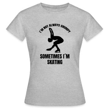 Patinage sur glace Patinage artistique Patinage artistique Patinage artistique - T-shirt Femme - gris chiné - Devant - AI Model Female 172 dark (172cm)