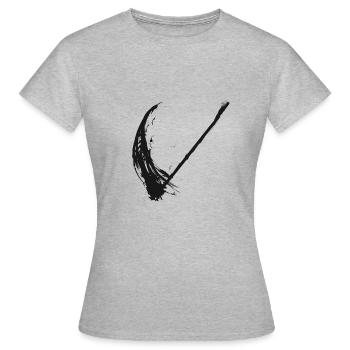 Sichel Schwarz - Frauen T-Shirt - Grau meliert - Vorne - AI Model Female 172 dark (172cm)