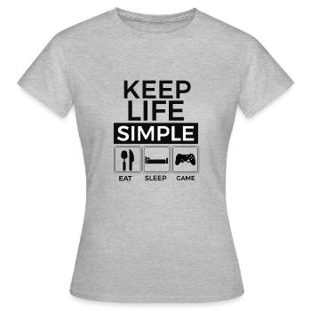 Spieler, Konsole - Frauen T-Shirt - Grau meliert - Vorne - AI Model Female 172 dark (172cm)