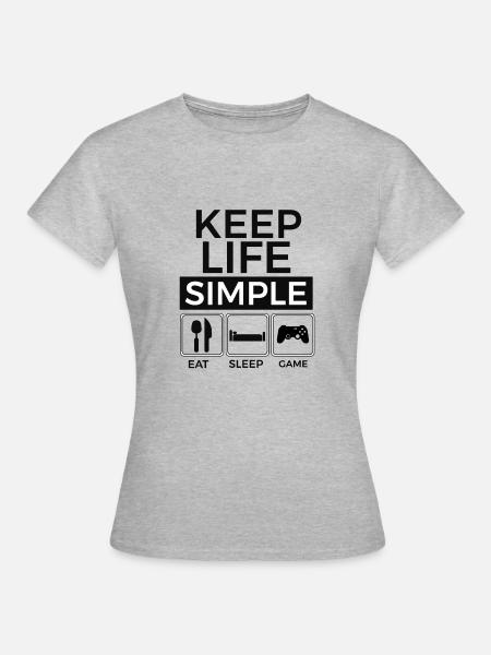 Spieler, Konsole - Frauen T-Shirt - Grau meliert