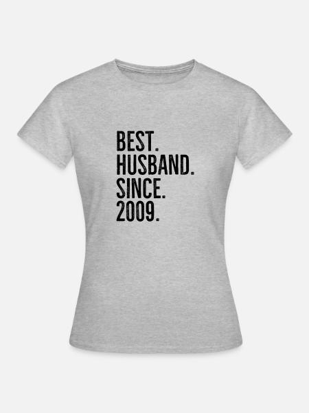 Bester Ehemann seit 2009 - Frauen T-Shirt - Grau meliert