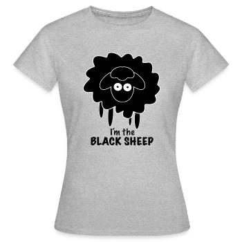 I am the Black Sheep - Women's T-Shirt - heather grey - Front - AI Model Female 172 dark (172cm)