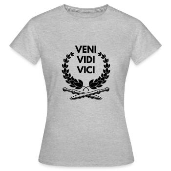 Veni Vidi Vici, Empire romain - T-shirt Femme - gris chiné - Devant - AI Model Female 172 dark (172cm)
