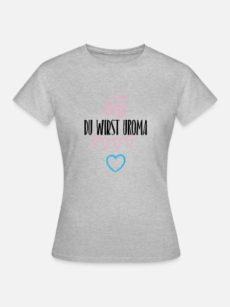 Du wirst Uroma! - Frauen T-Shirt - Grau meliert