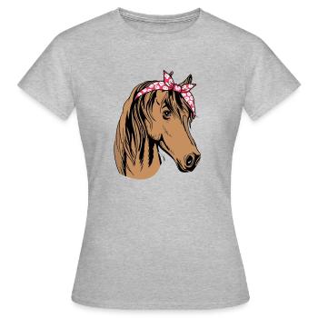 Équitation hilarante Équitation Équitation Équitation - T-shirt Femme - gris chiné - Devant - AI Model Female 172 dark (172cm)