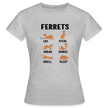 Sujet hilarant des animaux d’expérimentation de rongeurs - T-shirt Femme - gris chiné - Devant - AI Model Female 172 dark (172cm)