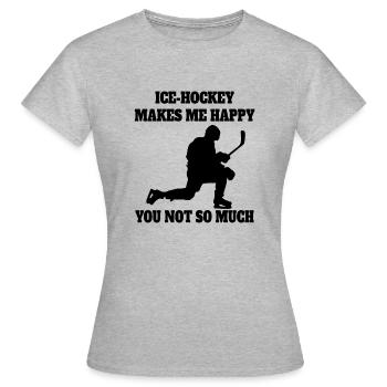 Eishockey Eishockeyteam Geschenk Wintersport - Frauen T-Shirt - Grau meliert - Vorne - AI Model Female 172 dark (172cm)