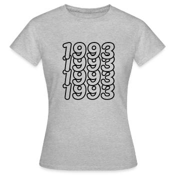 1993 - Women's T-Shirt - heather grey - Front - AI Model Female 172 dark (172cm)