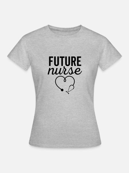Zukünftige Krankenschwester - Frauen T-Shirt - Grau meliert