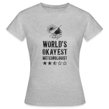 Météorologue Prévisions météorologiques - T-shirt Femme - gris chiné - Devant - AI Model Female 172 dark (172cm)