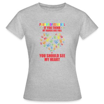 Moniteur de nouveauté Instructeur Assistant - T-shirt Femme - gris chiné - Devant - AI Model Female 172 dark (172cm)