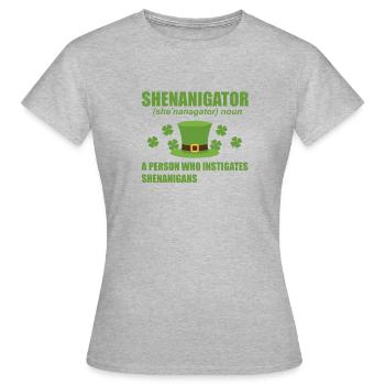 Humorous Troublemaker Provocateur Party Frolics - Women's T-Shirt - heather grey - Front - AI Model Female 172 dark (172cm)