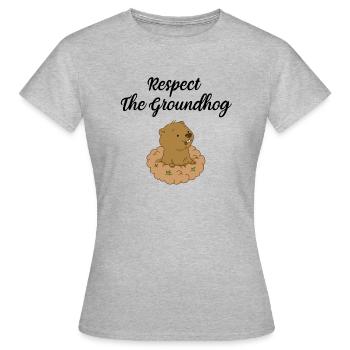 Hilarious Rodent Critter Whistle-Pig Woodshock - Women's T-Shirt - heather grey - Front - AI Model Female 172 dark (172cm)