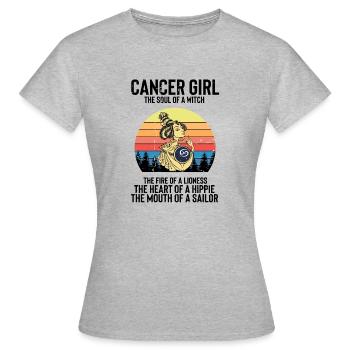 Urkomische Astrologie Retro Altmodischer Geburtstag - Frauen T-Shirt - Grau meliert - Vorne - AI Model Female 172 dark (172cm)