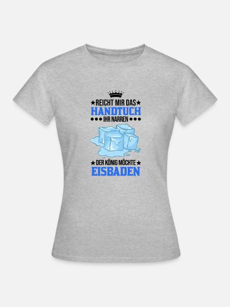 Eisbad König Eisbaden Eisschwimmer - Frauen T-Shirt - Grau meliert