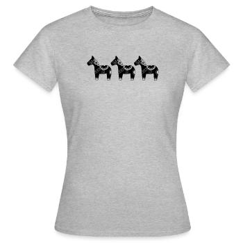 Neuheit Skandinavische Ponys Colt Hengst Spielzeug - Frauen T-Shirt - Grau meliert - Vorne - AI Model Female 172 dark (172cm)