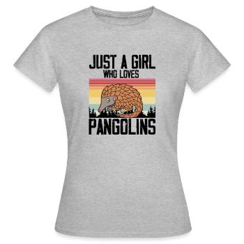 Pangolins hilarants Biodiversité de la faune - T-shirt Femme - gris chiné - Devant - AI Model Female 172 dark (172cm)