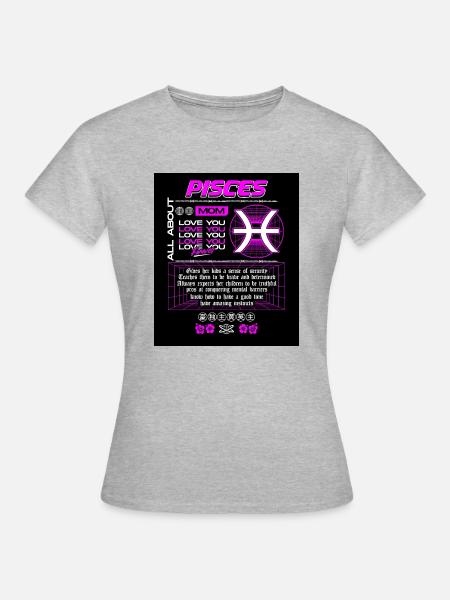 ZODIAC - Frauen T-Shirt - Grau meliert