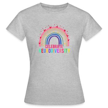 Urkomische Celebrate Neurodiversity Intellektuelle - Frauen T-Shirt - Grau meliert - Vorne - AI Model Female 172 dark (172cm)