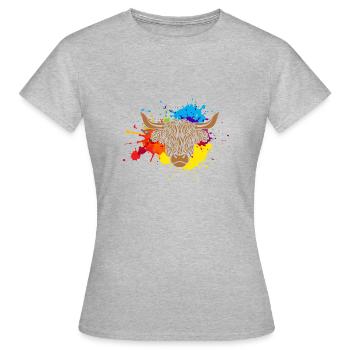 Humorous Vintage Farming Ranch Livestock Animals - Women's T-Shirt - heather grey - Front - AI Model Female 172 dark (172cm)