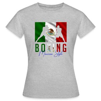 Humorvolles Boxen Mexikanisches Sparring Kickboxen - Frauen T-Shirt - Grau meliert - Vorne - AI Model Female 172 dark (172cm)