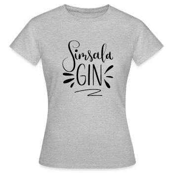 Simsala Gin - Cheers there is gin, gin lover - Women's T-Shirt - heather grey - Front - AI Model Female 172 dark (172cm)