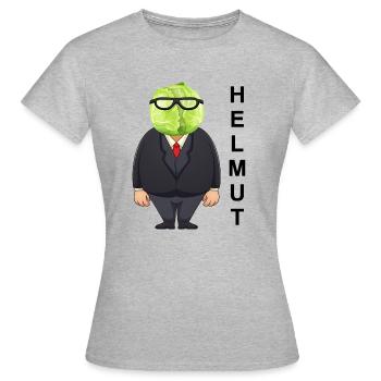 Helmut Kohl - Frauen T-Shirt - Grau meliert - Vorne - AI Model Female 172 dark (172cm)