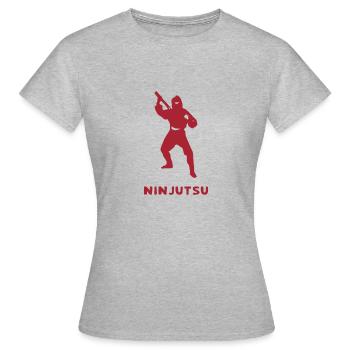 Ninjutsu Outfit for Martial Arts Fighters - Women's T-Shirt - heather grey - Front - AI Model Female 172 dark (172cm)