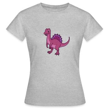 Kawaii Spinosaurus - Women's T-Shirt - heather grey - Front - AI Model Female 172 dark (172cm)