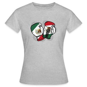 Humorvolles Boxen Mexikanisches Sparring Kickboxen - Frauen T-Shirt - Grau meliert - Vorne - AI Model Female 172 dark (172cm)