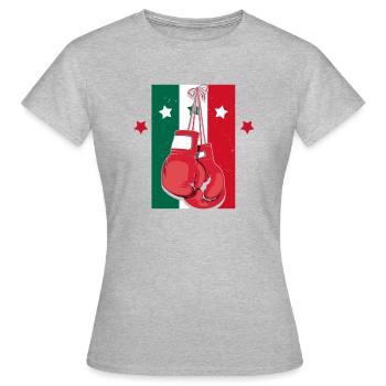 Humorvolle Kämpfer Sparring Boxer Schwergewicht - Frauen T-Shirt - Grau meliert - Vorne - AI Model Female 172 dark (172cm)