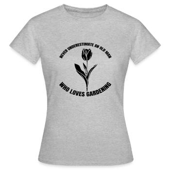 Garten Geschenk Obstgarten Gärtner Hobbygärtner - Frauen T-Shirt - Grau meliert - Vorne - AI Model Female 172 dark (172cm)