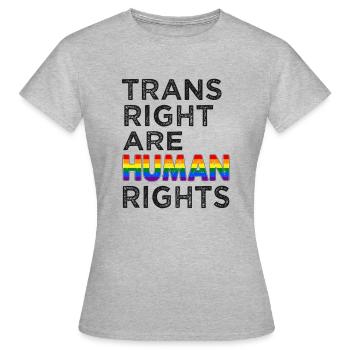 Lgbtq Trains right are human rights - Women's T-Shirt - heather grey - Front - AI Model Female 172 dark (172cm)