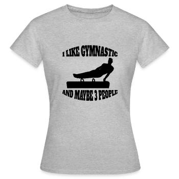 Gymnastics Floor exercises Gymnastics Gymnastics Club Apparatus gymnastics - Women's T-Shirt - heather grey - Front - AI Model Female 172 dark (172cm)