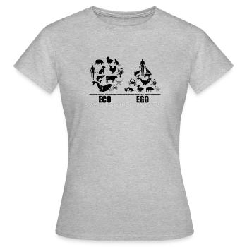Campagne humoristique en faveur des droits des animaux - T-shirt Femme - gris chiné - Devant - AI Model Female 172 dark (172cm)