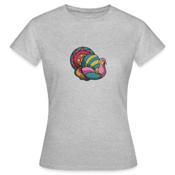 Thanksgiving - Frauen T-Shirt - Grau meliert - Vorne - AI Model Female 172 dark (172cm)
