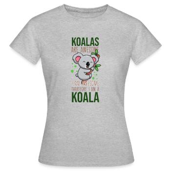 Humorous Koala Are Awesome Mammals Marsupials - Women's T-Shirt - heather grey - Front - AI Model Female 172 dark (172cm)