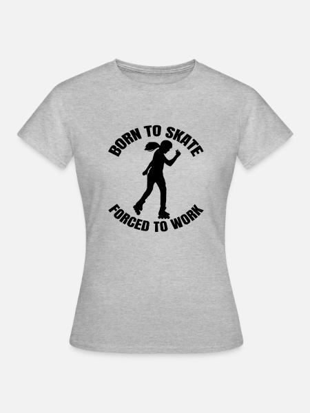 Rollschuh Geschenk Inliner Skaterin Inline skaten - Frauen T-Shirt - Grau meliert